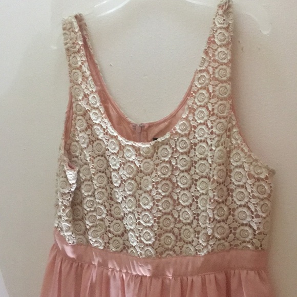 Formal pink lace top rose dress - Picture 1 of 6